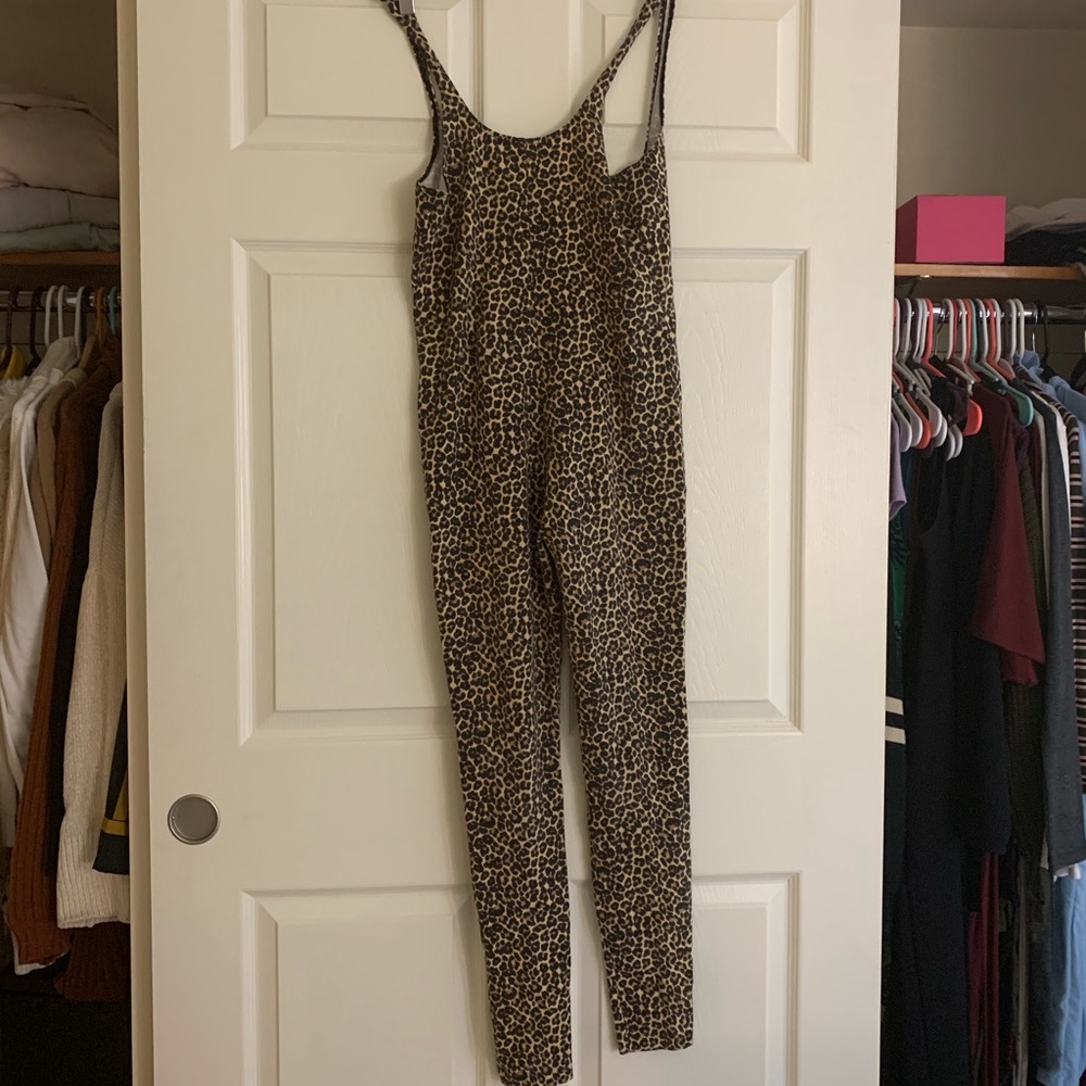American Apparel Cheetah Jumpsuit size Small